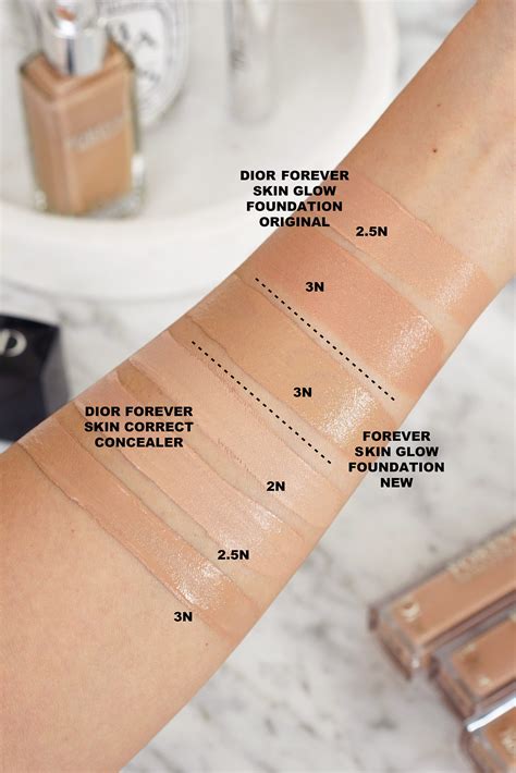 dior skin glow swatches